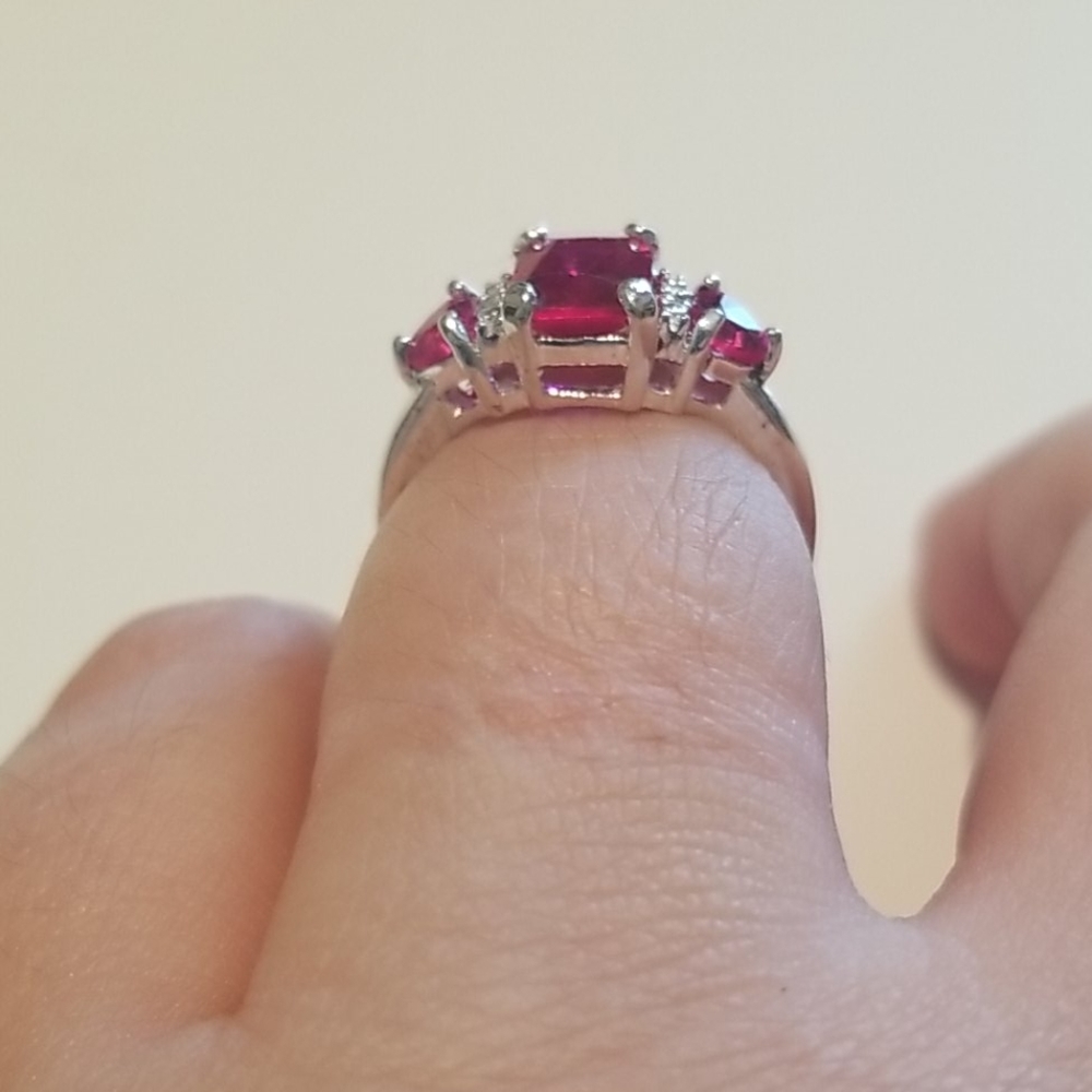 Ruby and silver ring 💍 - Picture 2 of 5